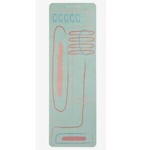 YOGI BARE Folding‎ Travel Yoga Mat with Pouch (Abstract Green) BRAND-NEW W/TAGS!